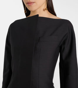Jacquemus Spalla wool and silk minidress
