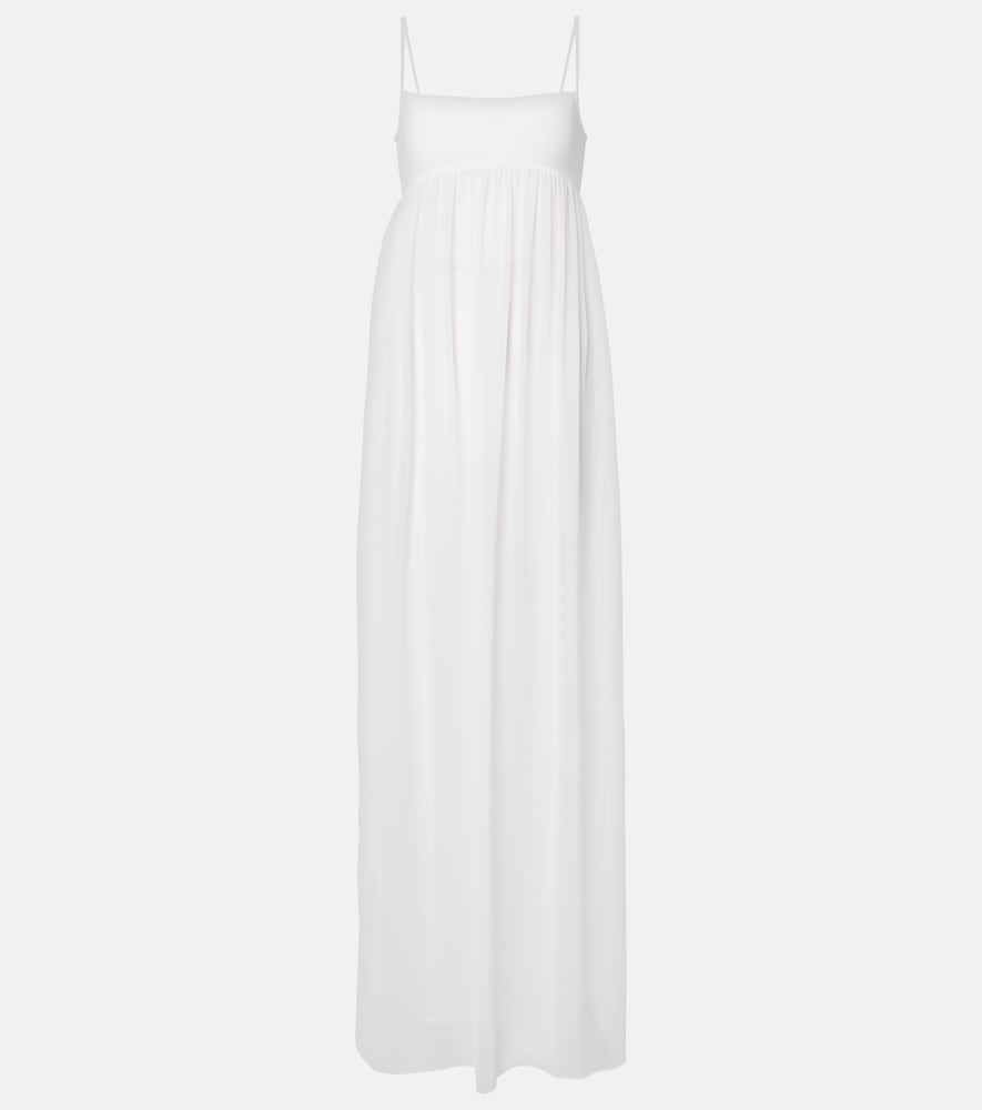 Jacquemus Peplo jersey and muslin maxi dress. Jacquemus Peplo 针织棉纱长裙
