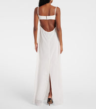 Jacquemus Peplo jersey and muslin maxi dress
