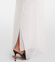 Jacquemus Peplo jersey and muslin maxi dress