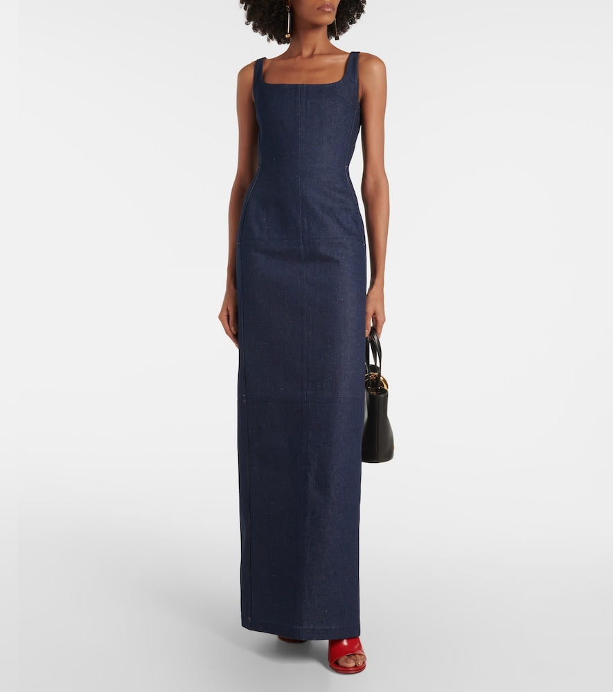 Jacquemus La Robe De-N√É¬Æmes Spoglio denim bustier dress
