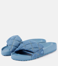 Birkenstock 1774 Sylt quilted denim slides