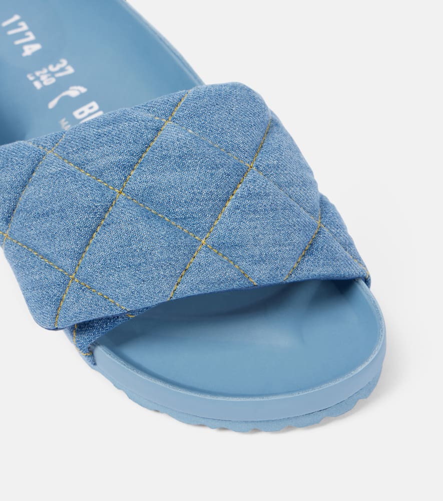 Birkenstock 1774 Sylt quilted denim slides