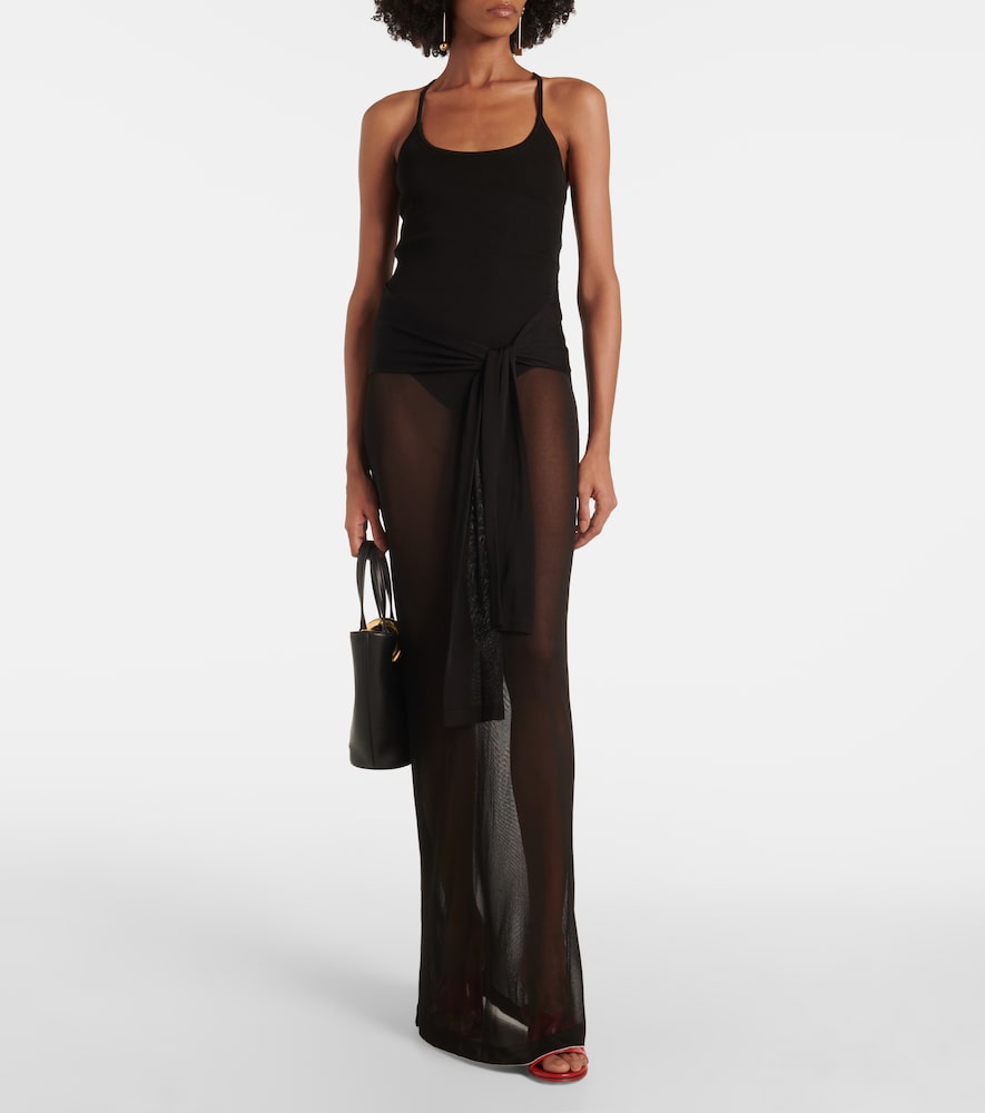Jacquemus La Robe Maille Nodo embellished gown
