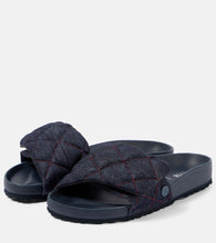 Birkenstock 1774 Sylt quilted denim slides