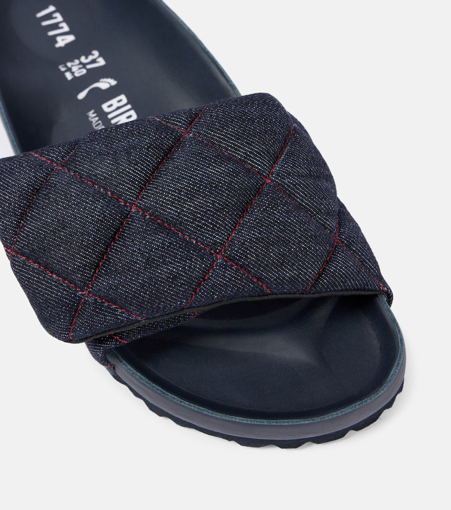 Birkenstock 1774 Sylt quilted denim slides