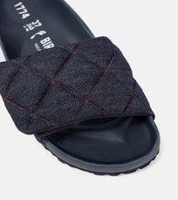 Birkenstock 1774 Sylt quilted denim slides