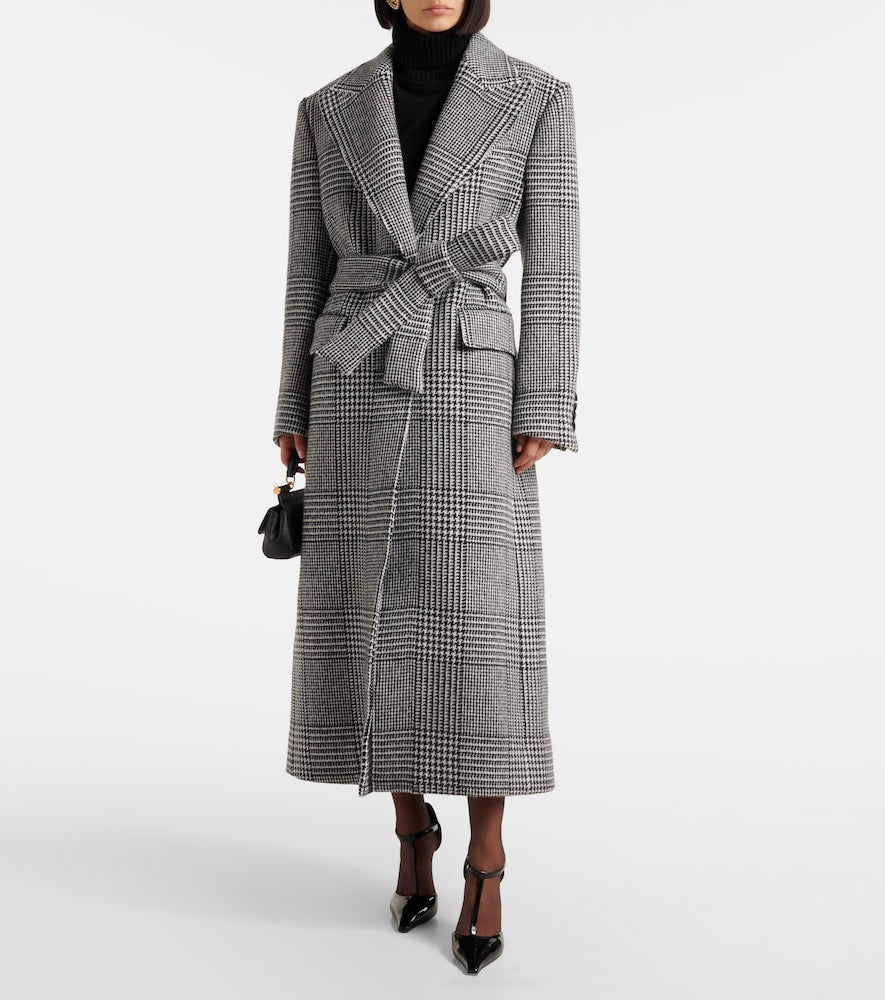 Dolce&Gabbana Houndstooth wool-blend coat