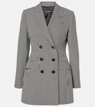 Dolce&Gabbana Houndstooth wool-blend blazer - Dolce&Gabbana 千鸟格羊毛混纺西装外套