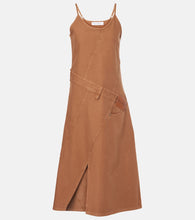 JW Anderson Logo asymmetric cotton midi dress. JW Anderson Logo 不对称棉质中长连衣裙