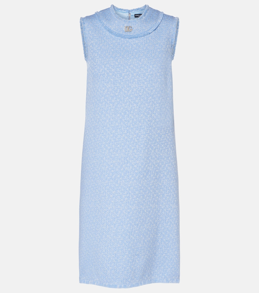 Dolce&Gabbana DG wool-blend tweed minidress. Dolce&Gabbana DG 羊毛混纺粗花呢迷你连衣裙