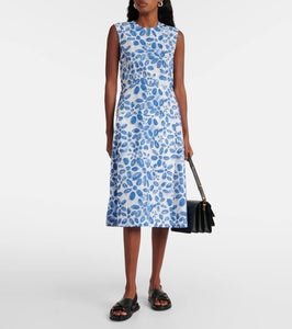 Marni Printed cotton midi dress
