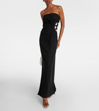SIR Dorian embroidered linen and cotton maxi dress