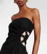 SIR Dorian embroidered linen and cotton maxi dress