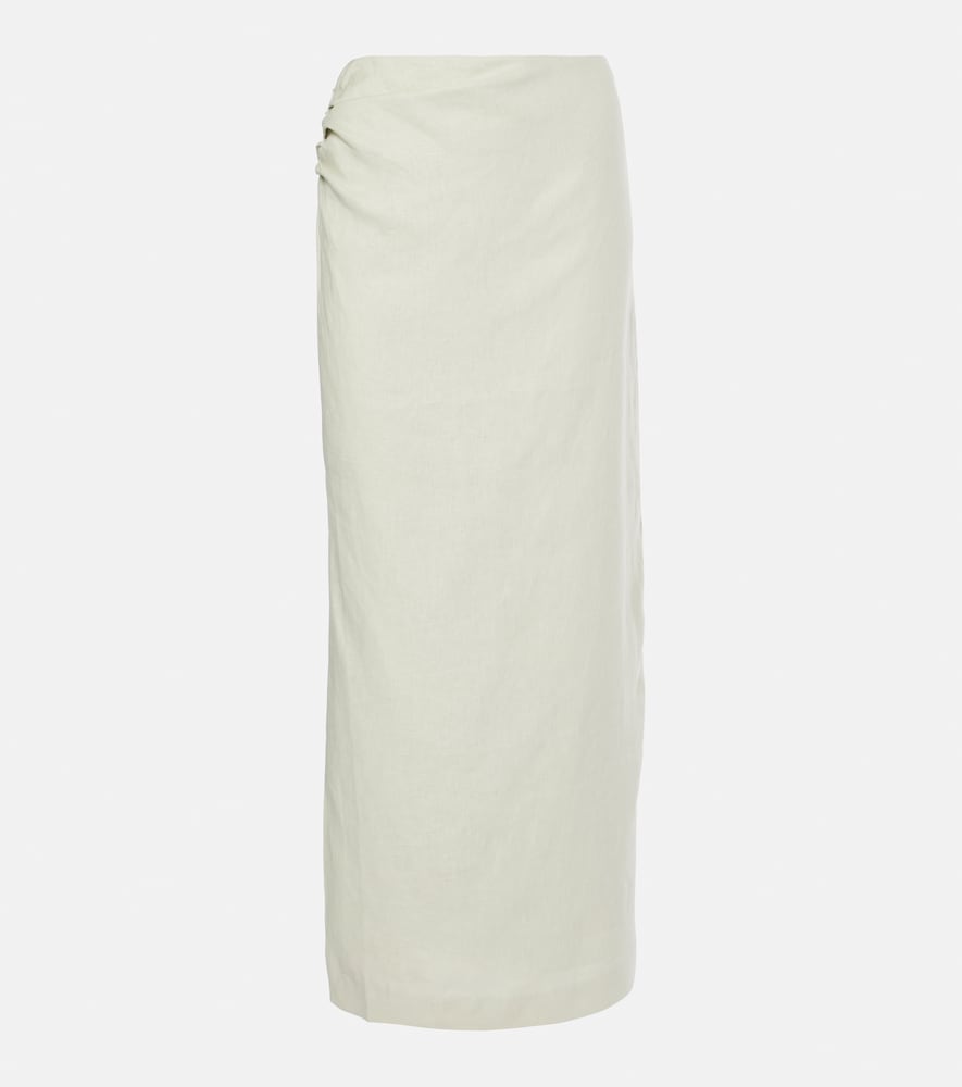 SIR Iris asymmetric linen maxi skirt. SIR Iris 不对称亚麻长裙