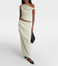 SIR Iris asymmetric linen maxi skirt