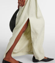 SIR Iris asymmetric linen maxi skirt