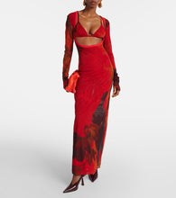 SIR Libertine printed cutout maxi dress