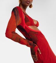 SIR Libertine printed cutout maxi dress