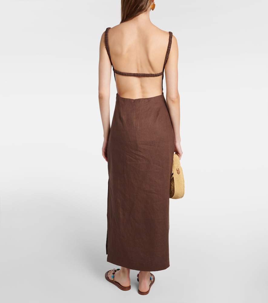 SIR Primrose ruched cotton minidress