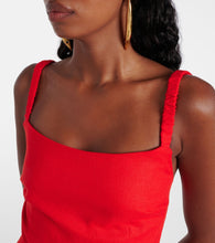 SIR Primrose ruched linen maxi dress