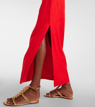 SIR Primrose ruched linen maxi dress