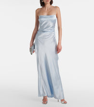 SIR Lush gathered silk slip dress