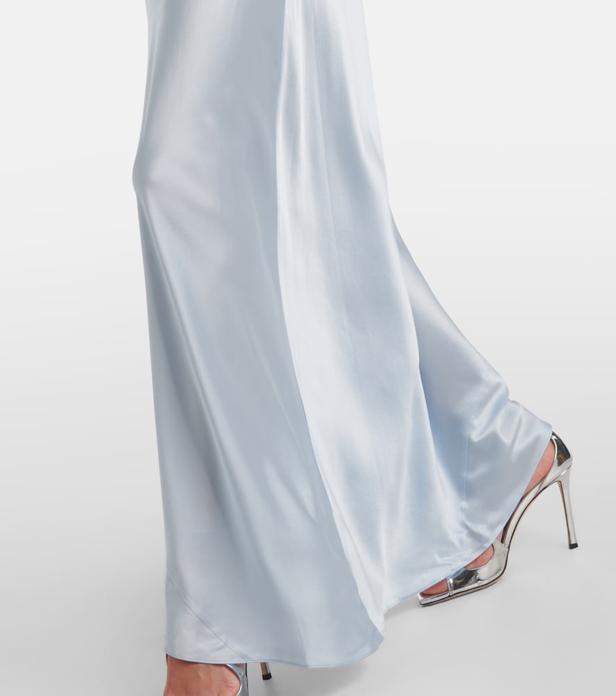 SIR Lush gathered silk slip dress