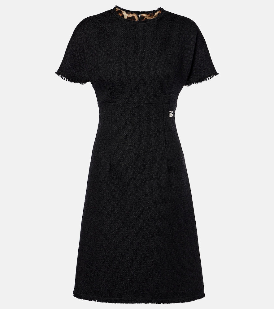 Dolce&Gabbana DG wool-blend tweed minidress. Dolce&Gabbana DG 羊毛混纺粗花呢迷你连衣裙