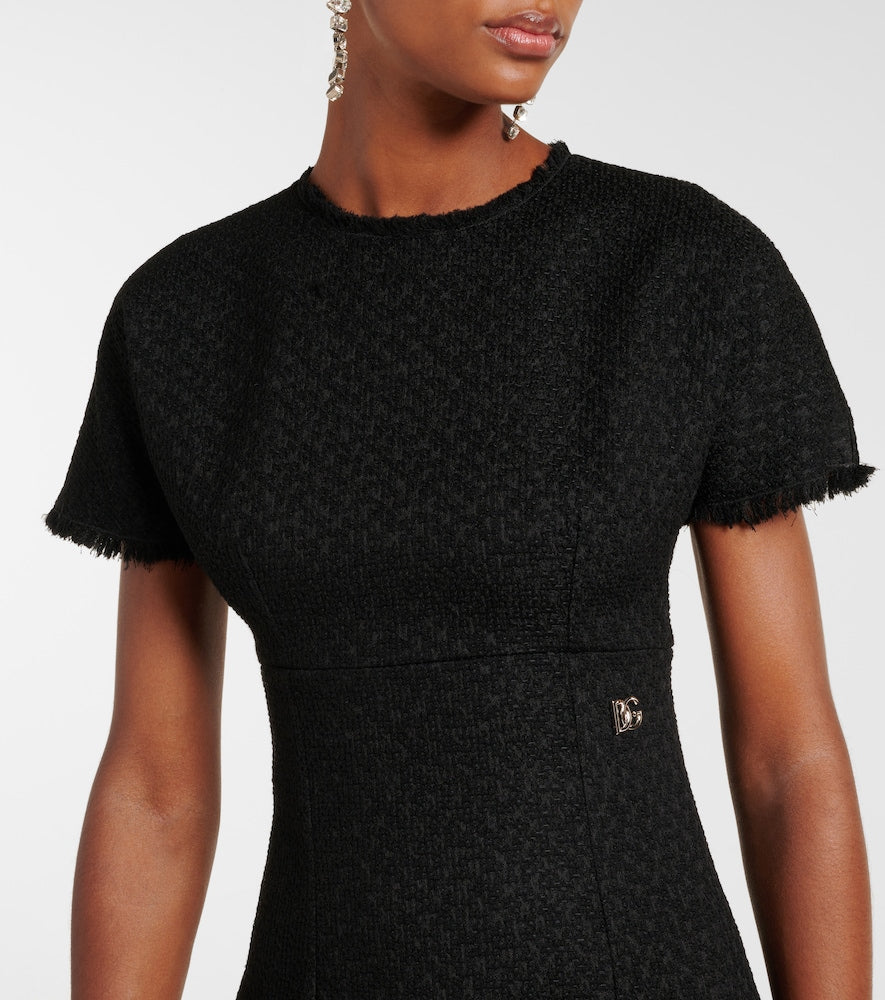 Dolce&Gabbana DG wool-blend tweed minidress
