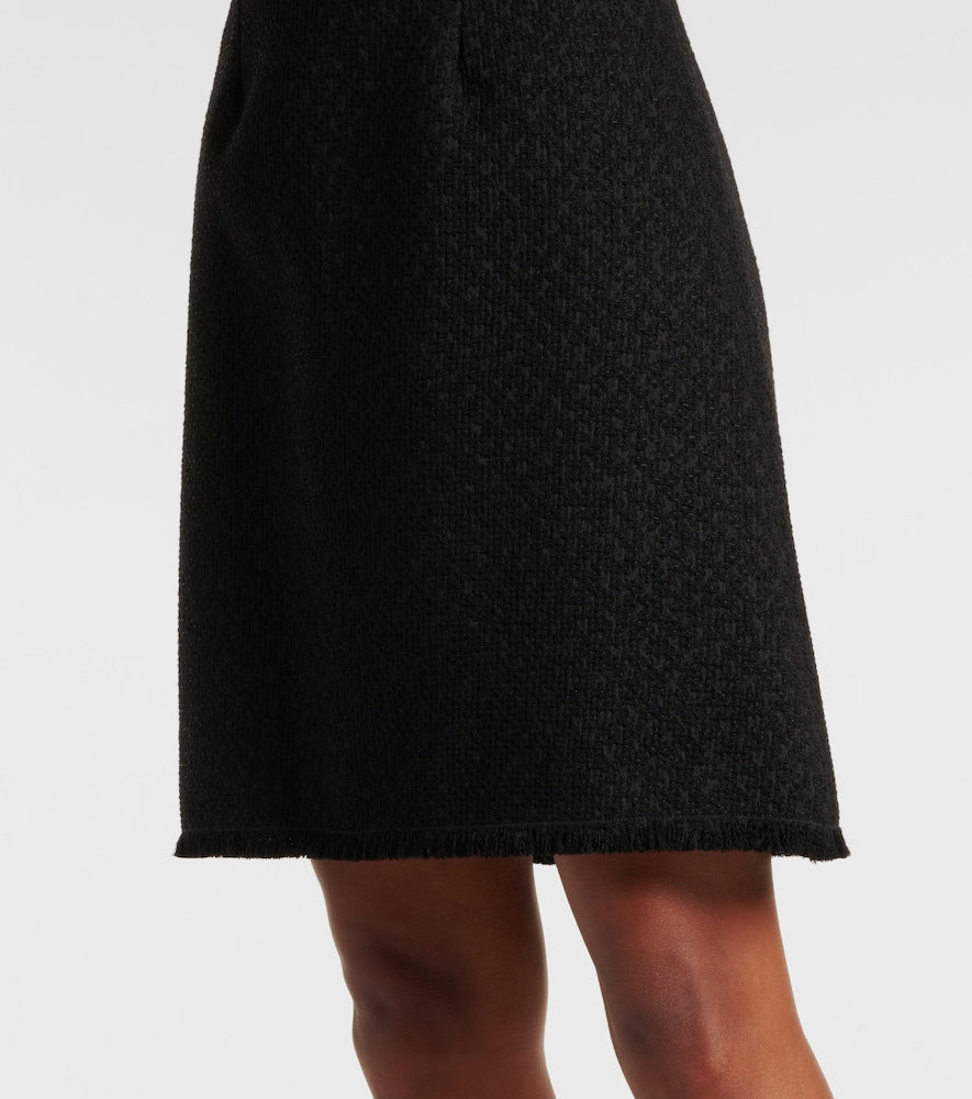 Dolce&Gabbana DG wool-blend tweed minidress