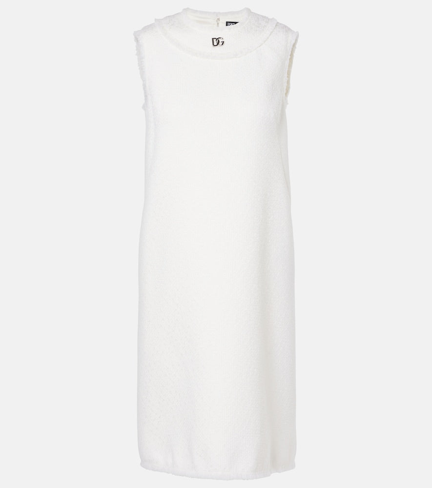 Dolce&Gabbana DG wool-blend tweed shift dress. Dolce&Gabbana DG 羊毛混纺粗花呢连衣裙