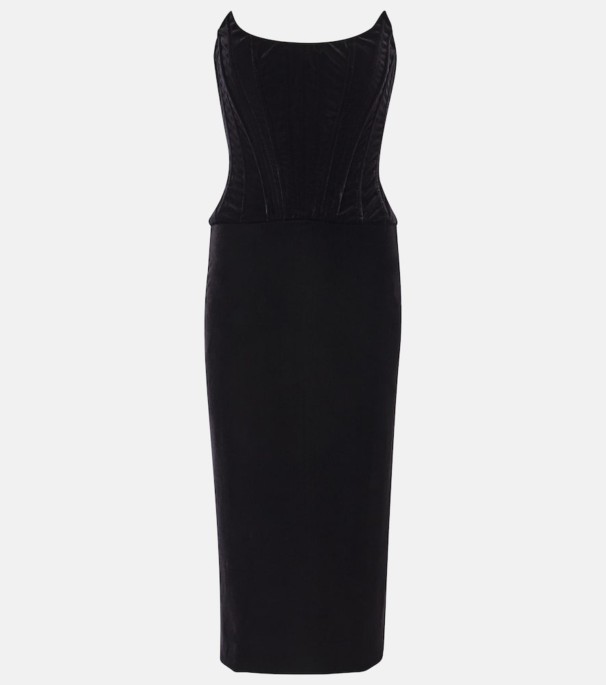 Dolce&Gabbana Velvet bustier dress. Dolce&Gabbana 天鹅绒胸衣连衣裙