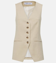 Veronica Beard Liff linen-blend vest - Veronica Beard Liff 亚麻混纺背心