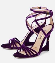 Tom Ford Paradis velvet wedge sandals