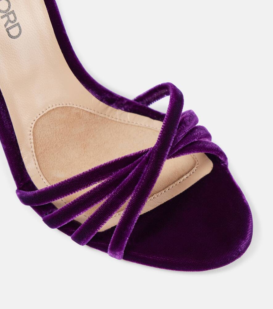 Tom Ford Paradis velvet wedge sandals