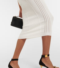 Balmain Ribbed-knit jersey midi dress