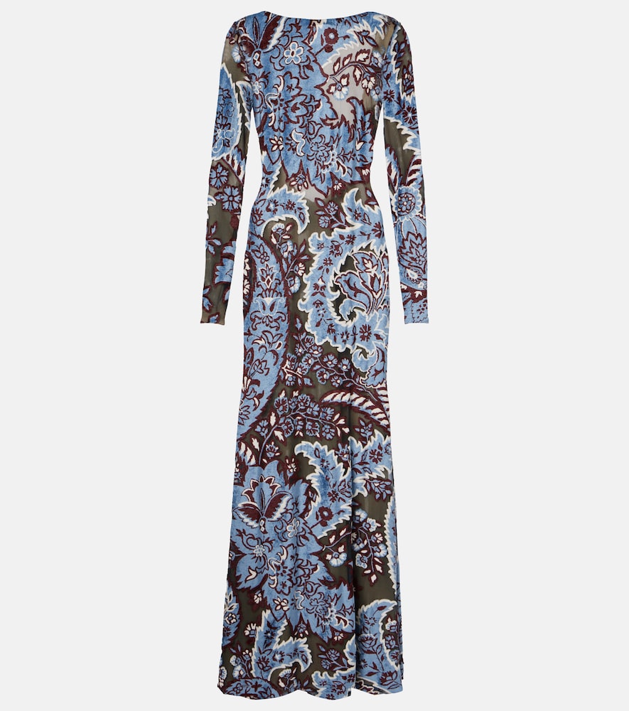 Etro Paisley  jersey maxi dress. Etro 佩斯利平纹针织超长连衣裙