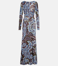 Etro Paisley  jersey maxi dress. Etro 佩斯利平纹针织超长连衣裙