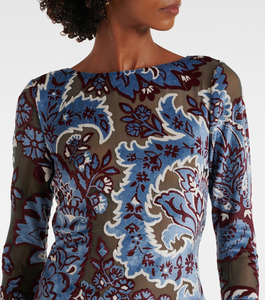 Etro Paisley  jersey maxi dress
