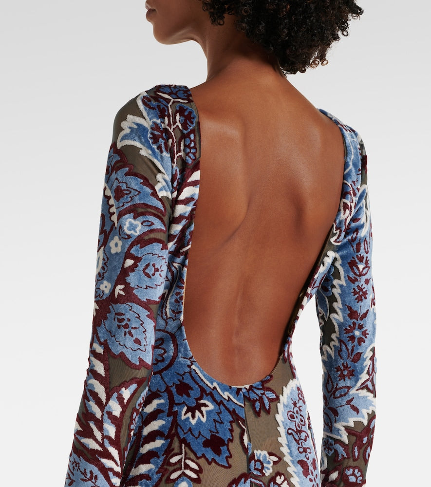 Etro Paisley  jersey maxi dress