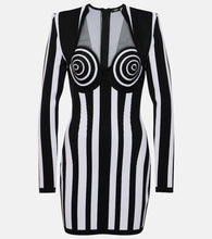 Balmain Striped minidress. Balmain条纹迷你连衣裙