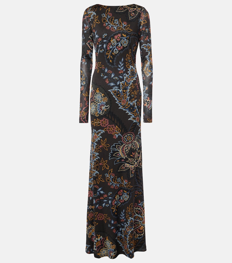 Etro Floral maxi dress. Etro 花卉图案长款连衣裙
