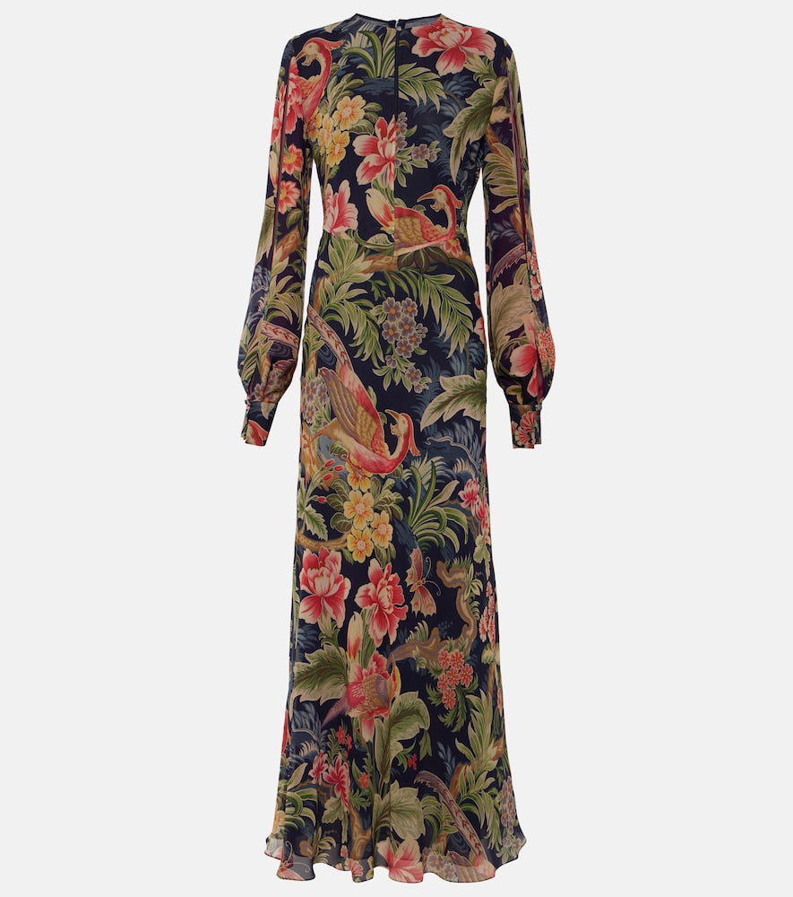 Etro Floral silk chiffon gown. Etro 花卉图案真丝雪纺礼服