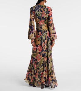 Etro Floral silk chiffon gown