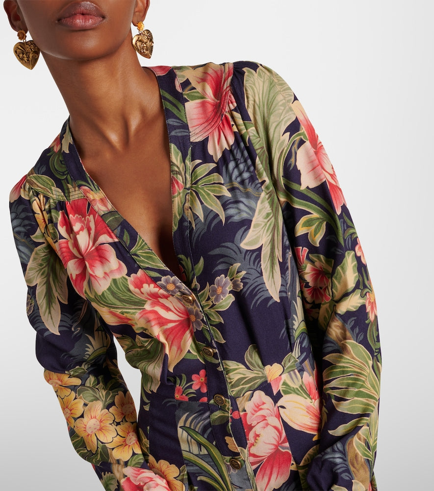 Etro Jersey and fil coup√É¬© jacquard maxi dress