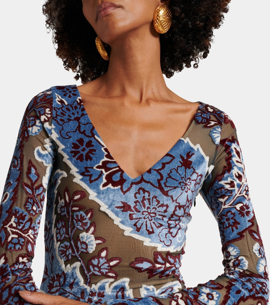 Etro Printed midi dress