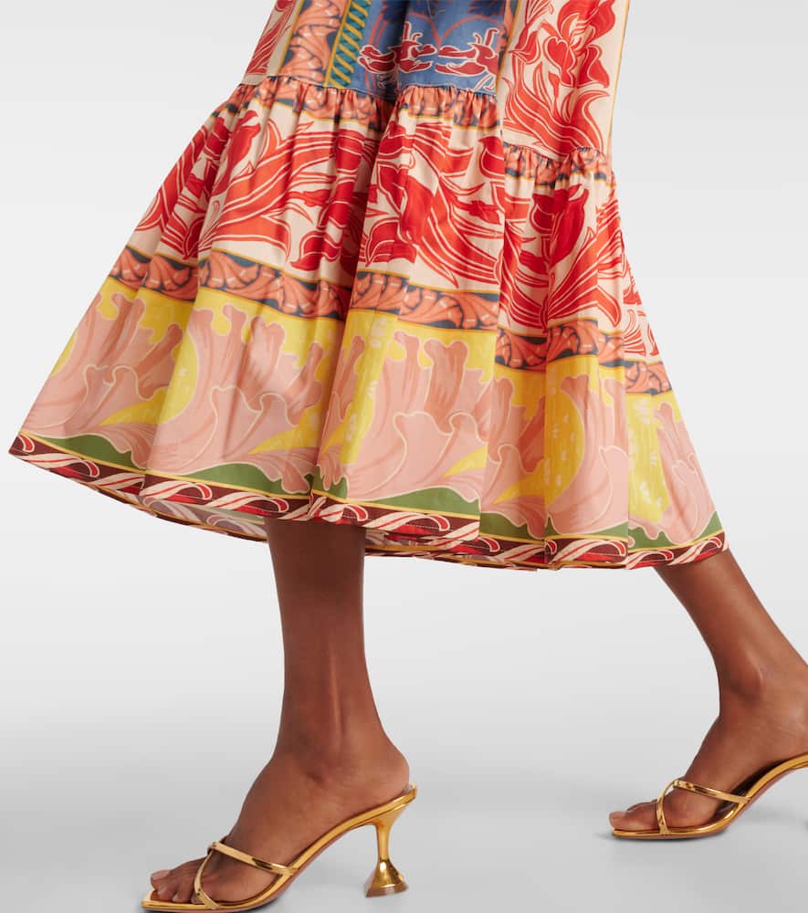Etro Printed cotton wrap dress