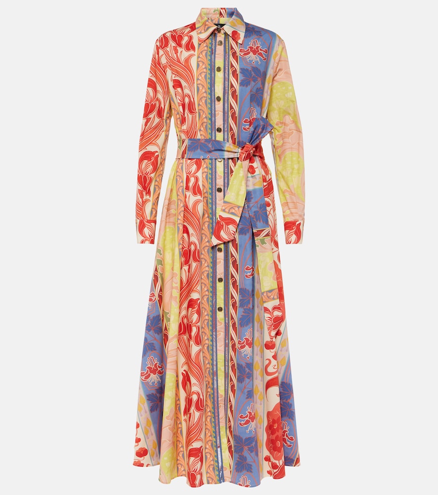 Etro Printed cotton-blend shirt dress. Etro 印花棉混纺衬衫裙