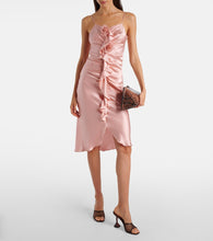 Rodarte Ruched silk  midi dress